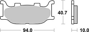 Brembo OE Powersports Brembo OE Powersports Brembo OE 93-03 Yamaha TDR R 125cc Sinter Brake Pad - Front - 07YA34SA