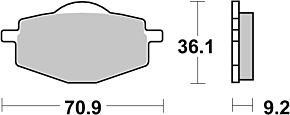 Brembo OE Powersports Brembo OE Powersports Brembo OE 96-96 Yamaha TY Z (Scottish) 250cc Sinter Brake Pad - Front - 07YA14SX