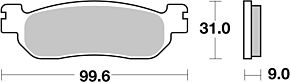 Brembo OE Powersports Brembo OE Powersports Brembo OE 99-02 Yamaha YZF R6 600cc Brake Pad - Rear - 07YA37SP