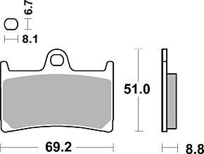 Brembo OE Powersports Brembo OE Powersports Brembo OE Carbon Ceramic Upgrade Brake Pad - 07YA23RC