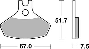 Brembo OE Powersports Brembo OE Powersports Brembo OE Sinter Prime Brake Pad - 07GR22SX