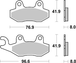 Brembo OE Powersports Brembo OE Powersports Brembo OE Sinter Prime Brake Pad - 07YA21SD