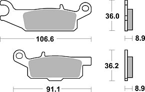 Brembo OE Powersports Brembo OE Powersports Brembo OE Sinter Prime Brake Pad - 07YA50SX