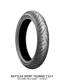 Bridgestone Bridgestone Battlax Sport Touring T33F Tire - 120/70ZR18 M/C 59W TL Front - 20067