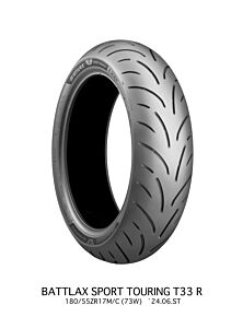Bridgestone Bridgestone Battlax Sport Touring T33R Tire - 190/50ZR17 M/C 73W TL Rear - 20065