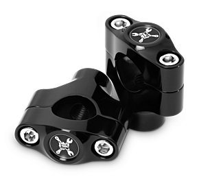 BURLY BRAND Burly Brand Hawk Riser Clamp for 1in Bar, Set - Black - B12-8014B