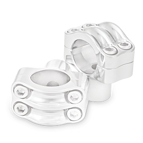 BURLY BRAND Burly Brand Reaper Riser Clamp 1-1/2in Tall for 1-1/4in Bar, Set - Chrome - B12-8012C