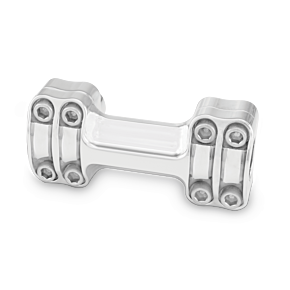 BURLY BRAND Burly Brand Reaper Riser Clamp 1-1/2in Tall for 1in Bar, One Piece - Chrome - B12-8013C