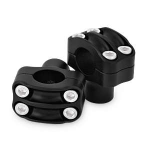 BURLY BRAND Burly Brand Reaper Riser Clamp 1-1/2in Tall for 1in Bar, Set - Texture Black - B12-8011TB