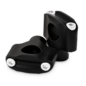 BURLY BRAND Burly Brand Reaper Riser Clamp 2-Bolt 1-1/2in Tall for 1in Bar, Set - Texture Black - B12-8015TB