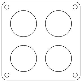 Cometic Gasket Cometic Gasket Cometic Holley 4500 Dominator .047in Fiber Carburetor Gasket - 1.75in Holes - 4-Hole - C15239