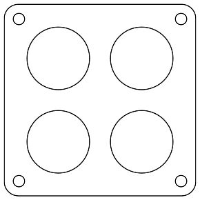 Cometic Gasket Cometic Gasket Cometic Holley Dominator 4-Hole .060in Fiber Carburetor Gasket - 2.00in Holes - C15314FC