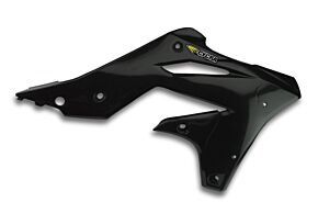 Cycra Cycra 13-16 Kawasaki KX250F Powerflow Radiator Shrouds - Black - 1CYC-1865-12