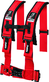 DragonFire Racing DragonFire Racing Harness- H-Style- 4-Point- 3in Buckle- Red - 521355