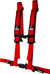DragonFire Racing DragonFire Racing Harness H-Style- 4-Point- EZ-Adjust- 2in Buckle- Red - 522045