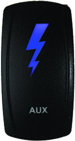 DragonFire Racing DragonFire Racing Lighted Switch Aux On/Off Blue Led - 522628