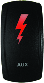 DragonFire Racing DragonFire Racing Lighted Switch Aux On/Off Red Led - 522629