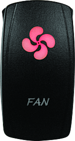 DragonFire Racing DragonFire Racing Lighted Switch Fan On/Off Red - 521382