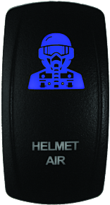 DragonFire Racing DragonFire Racing Lighted Switch Hel Air On/Off Blue - 522616
