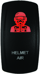 DragonFire Racing DragonFire Racing Lighted Switch Hel Air On/Off Red - 522617