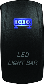 DragonFire Racing DragonFire Racing Lighted Switch Led Light Bar On/Off Blue - 521383