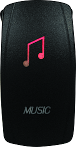 DragonFire Racing DragonFire Racing Lighted Switch Music On/Off Red - 521380