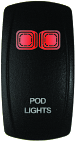 DragonFire Racing DragonFire Racing Lighted Switch On/Off Red - 522615