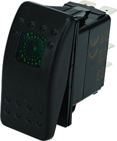 DragonFire Racing DragonFire Racing Lighted Switch On/Off Rocker Switch Green Lite - 520983