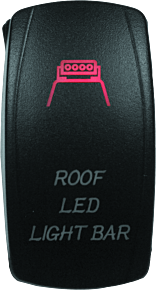 DragonFire Racing DragonFire Racing Lighted Switch Roof Led On/Off Red - 521396