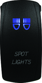 DragonFire Racing DragonFire Racing Lighted Switch Spot Light On/Off Blue - 521385