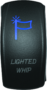 DragonFire Racing DragonFire Racing Lighted Switch Whip On/Off Blue - 521393