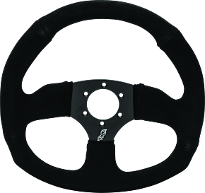 DragonFire Racing DragonFire Racing Steering Wheels - D-shaped- Suede- Iron Series- 0in offset - 522342
