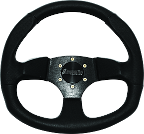 DragonFire Racing DragonFire Racing Steering Wheels - D-Shaped- Vinyl- Black- 0in offset - 520969