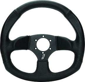 DragonFire Racing DragonFire Racing Steering Wheels - D-Shaped- Vinyl- Iron Series- 0in offset - 522162