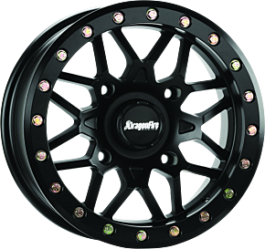 DragonFire Racing DragonFire Racing Typhon Wheel 14X7 4/137 5+2 +10 Machined Black - 523196
