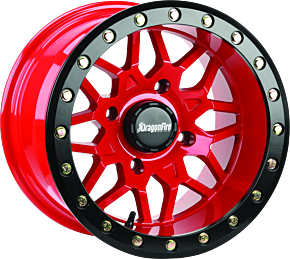DragonFire Racing DragonFire Racing Typhon Wheel 15X10 4/156 5+5 +0 Machined Red - 523210