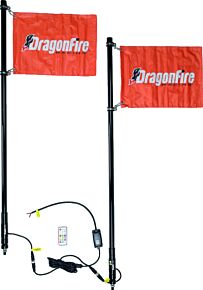 DragonFire Racing DragonFire Racing Whips - 4ft Spiral LED Black Pair - 522807