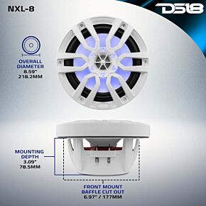 DS18 DS18 DSE NXL Coaxial Marine Speakers - NXL-8