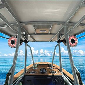 DS18 DS18 Marine And Powersports Towers 8in 125 Watts RMS RGB LED Lights Red - NXL-X8TP/BK