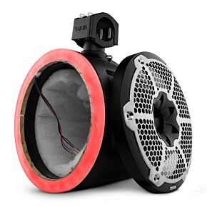 DS18 DS18 Marine And Psports Towers Speakers Not Included 10in RGB LED Lights Black - NXL-X10TP/BK.NS