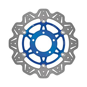 EBC Powersports EBC Powersports EBC 01-04 Triumph Hinckley Daytona 955i (5 Bolt Single Sided) Front Lft/Rght Vee Floating Blue Rotor - VR669BLU