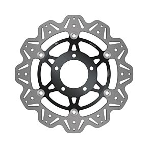 EBC Powersports EBC Powersports EBC 01-04 Triumph Hinckley Daytona 955i (w/5 Bolt Sngl Side Arm) Frt Lft/Rght Vee Floating Blk Rotor - VR669BLK