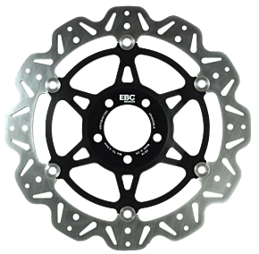 EBC Powersports EBC Powersports EBC 04-06 Yamaha FZ6 FZ 600 Front Left/Right Vee Floating Black Rotor - VR2082BLK