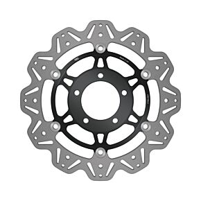 EBC Powersports EBC Powersports EBC 06-15 Triumph Hinckley Tiger 1050 Radial Caliper Front Left/Right Vee Floating Black Rotor - VR679BLK