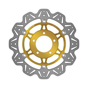EBC Powersports EBC Powersports EBC 06-15 Triumph Hinckley Tiger 1050 Radial Caliper Front Left/Right Vee Floating Gold Rotor - VR679GLD