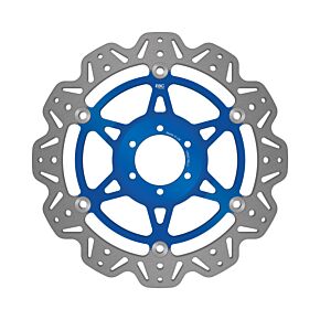 EBC Powersports EBC Powersports EBC 08-15 Aprilia Dorsoduro 750 ABS Front Left/Right Vee Floating Blue Rotor - VR621BLU