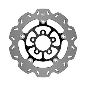 EBC Powersports EBC Powersports EBC 11-12 Kymco Street Downtown 200i Front Left Vee Floating Black Rotor - VR9128