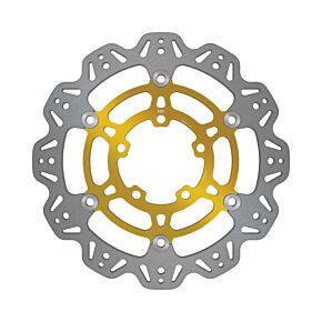 EBC Powersports EBC Powersports EBC 11-14 Triumph Hinckley Tiger 800 /Cast Wheels Front Left/Right Vee Floating Gold Rotor - VR842GLD