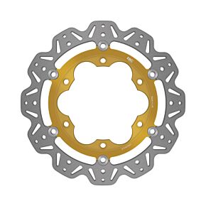 EBC Powersports EBC Powersports EBC 96-01 Triumph Hinckley Adventurer Front Left Vee Floating Gold Rotor - VR629GLD