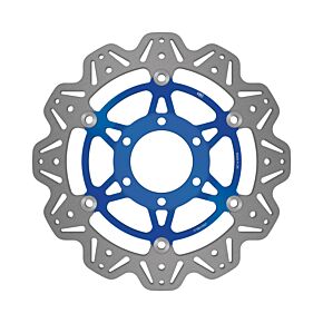 EBC Powersports EBC Powersports EBC 98-00 Triumph Hinckley Daytona 955i (w/6 Bolt Sngl Side Arm) Frt Lft/Rght Vee Floating Ble Rotor - VR647BLU